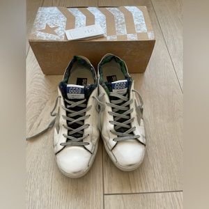 GOLDEN GOOSE - Size 40 - multicolor check sock, green, navy. Neutral color